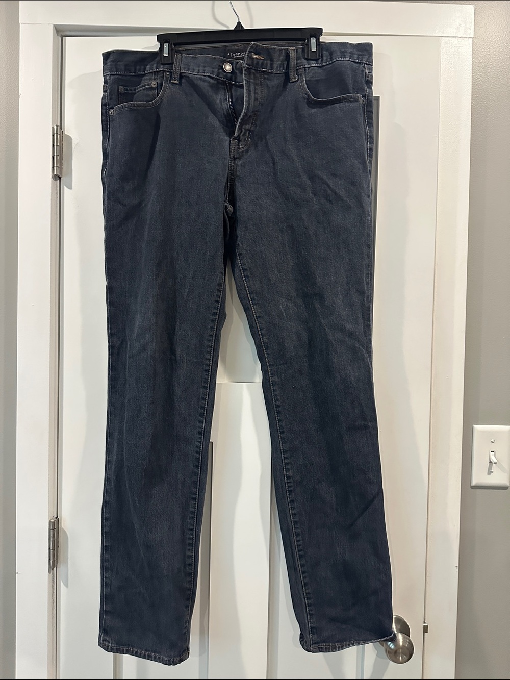 Aeropostale Men’s Skinny Jeans - Black Wash